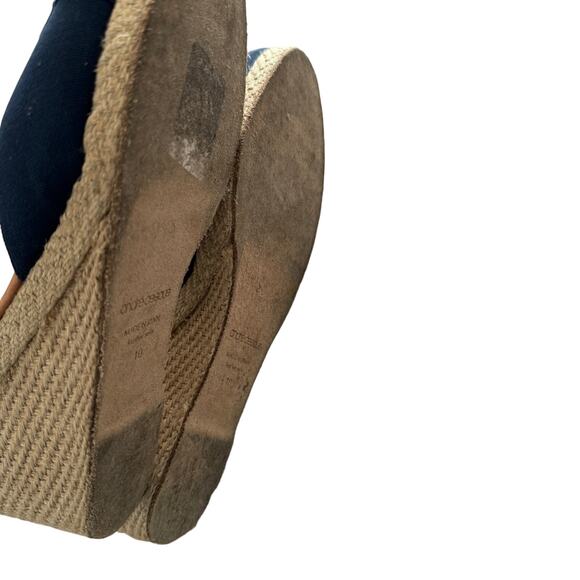 Andre Assous Anouka Espadrille Wedge Sandal Blue Size 10 - Picture 6 of 7